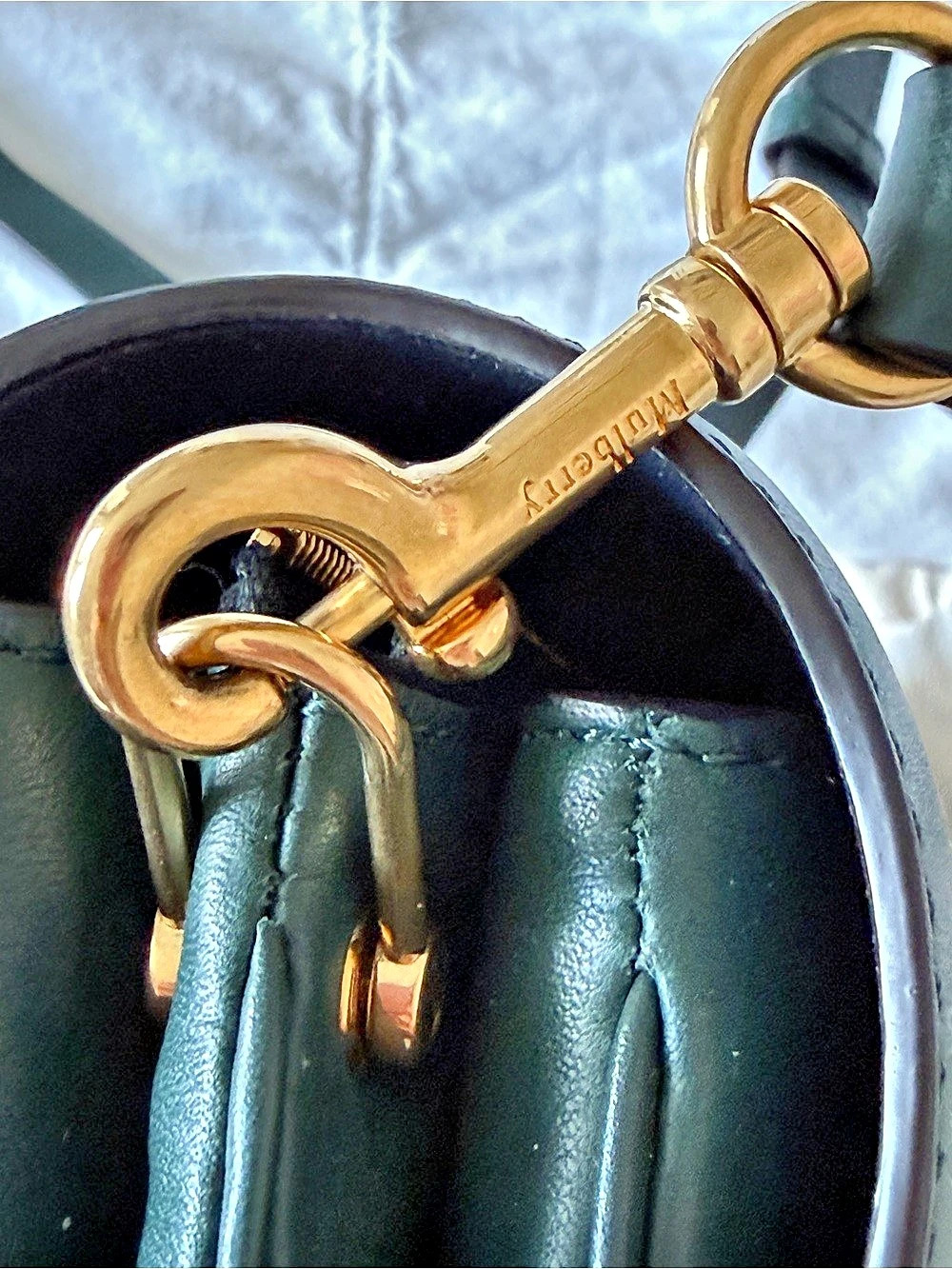 Mulberry Belted Bayswater Satchel - Mulberry Green Leather - Excellent Cond. - Picture 6 of 12